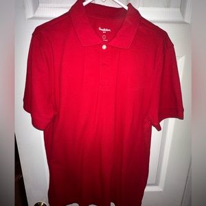 Men’s red polo